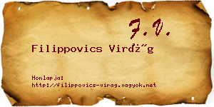 Filippovics Virág névjegykártya